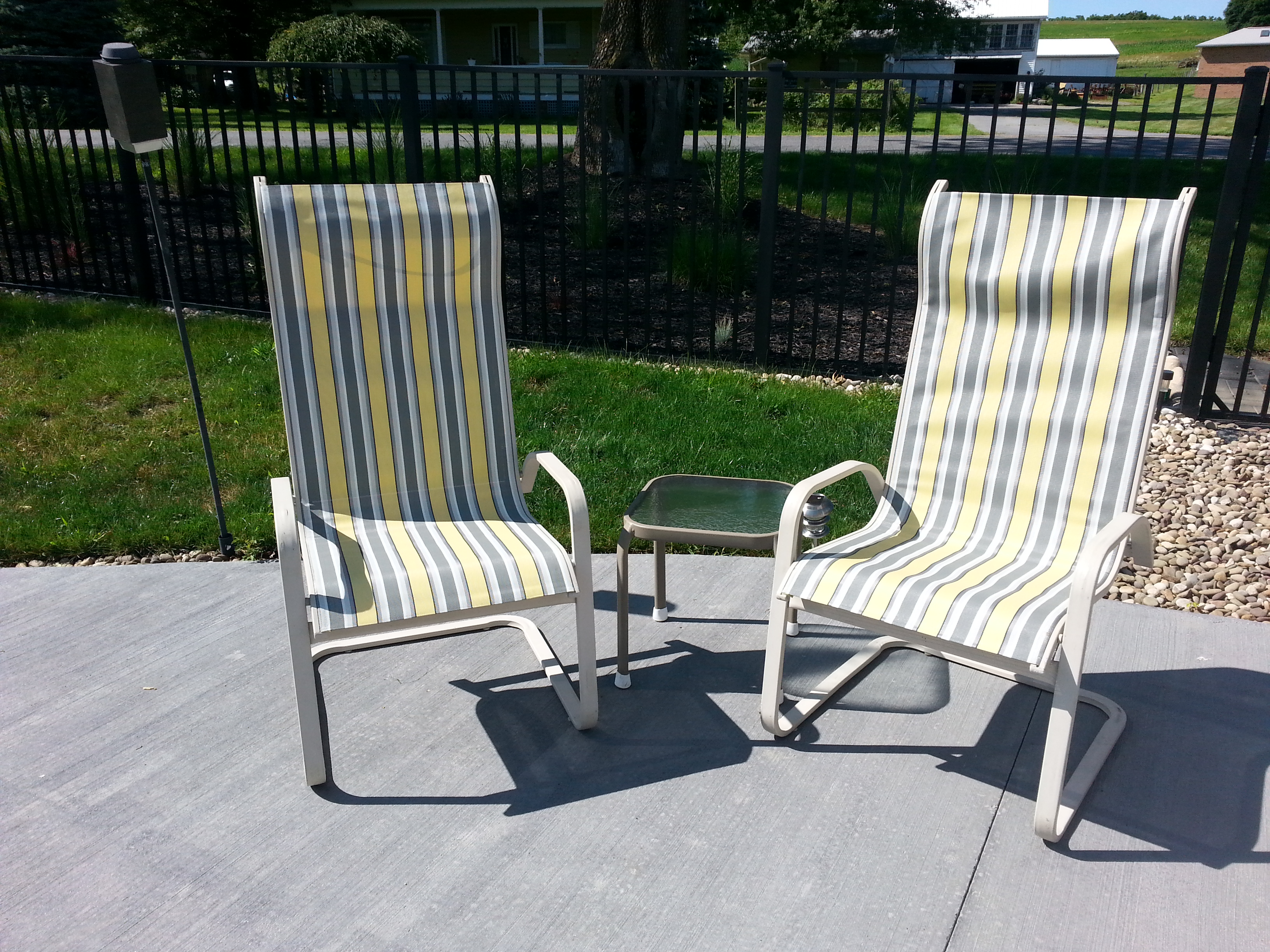 Patio Sling Chairs- Recover - DIY Decorating for Less